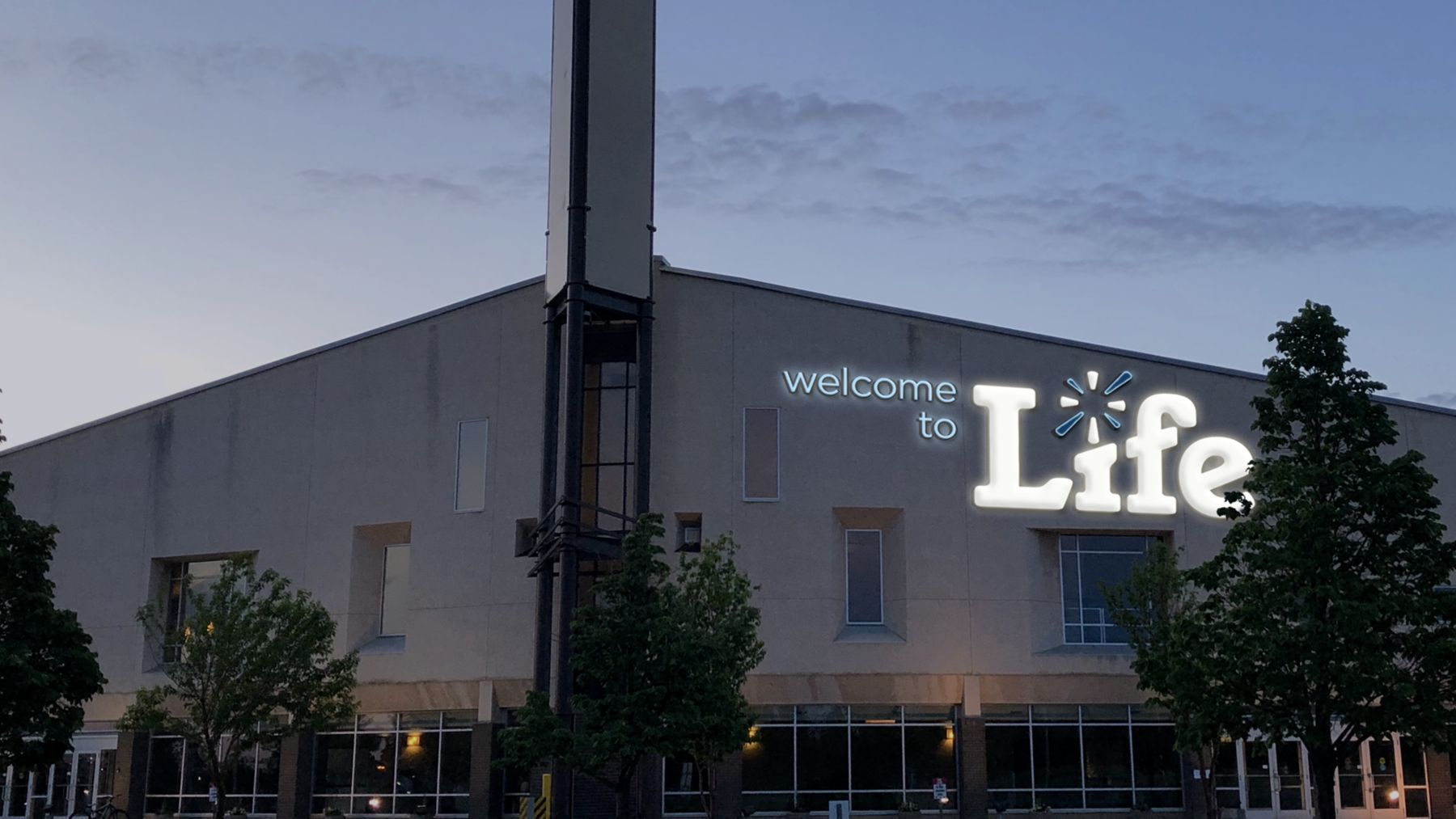 Life Church, new building signage