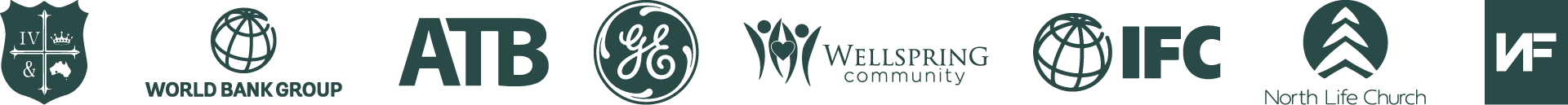 for KING & COUNTRY, World Bank Group, ATB, GE, Wellspring Community, IFC, North Life Church, NF