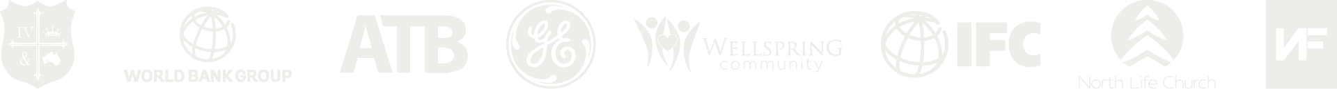 for KING & COUNTRY, World Bank Group, ATB, GE, Wellspring Community, IFC, North Life Church, NF