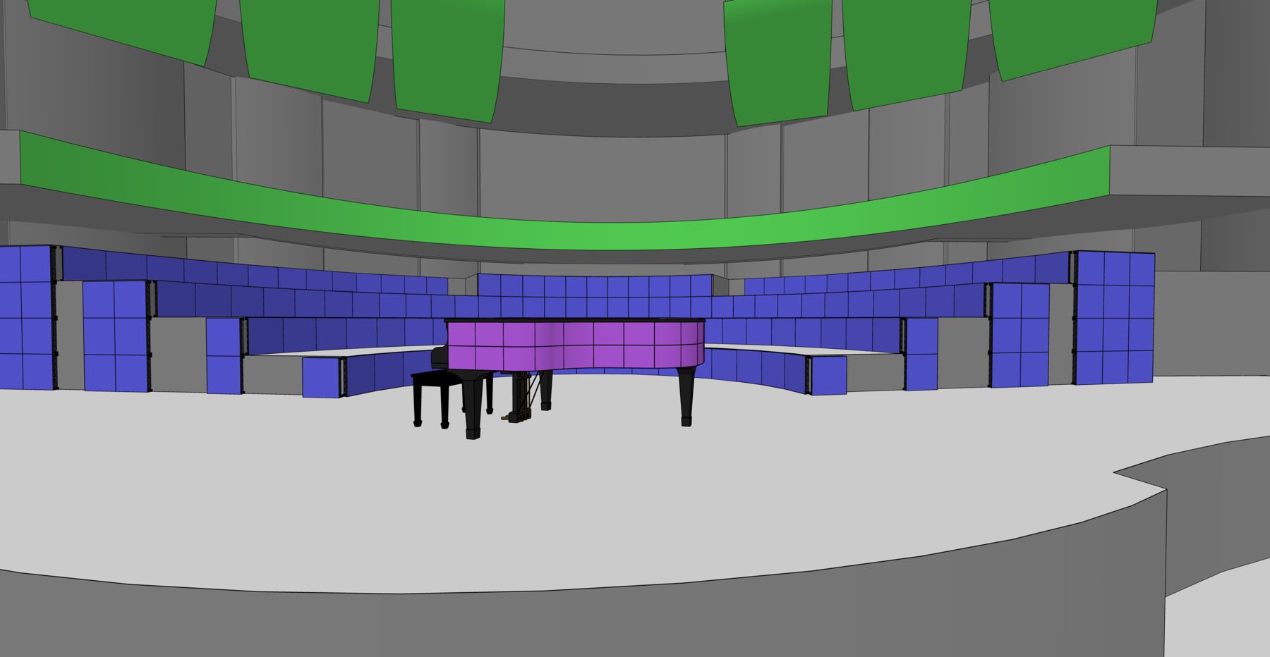 Render: Crescendo, concert hall video package