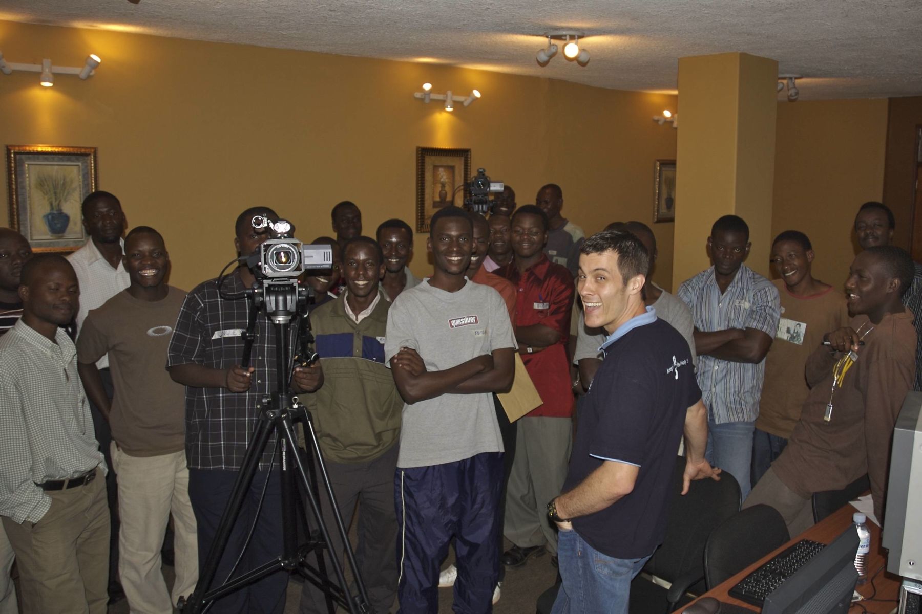 First session with a media team in Uganda